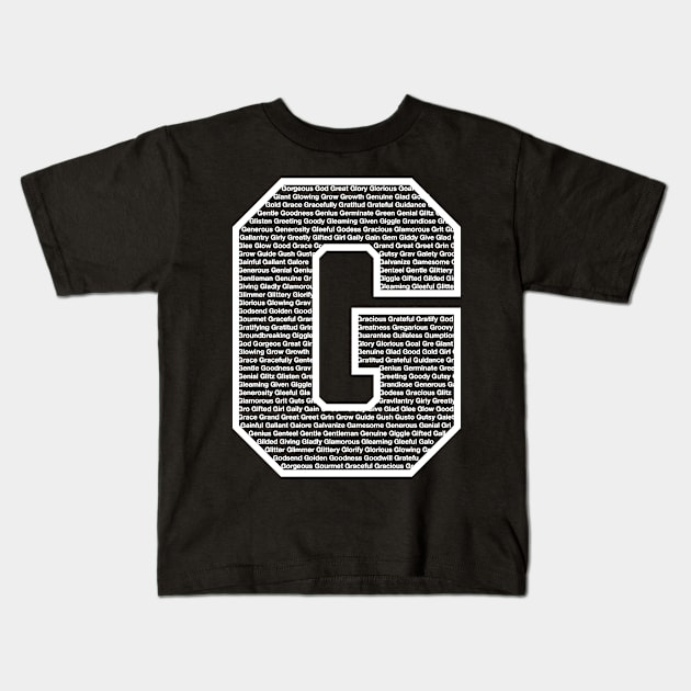 G White Kids T-Shirt by Shirtle